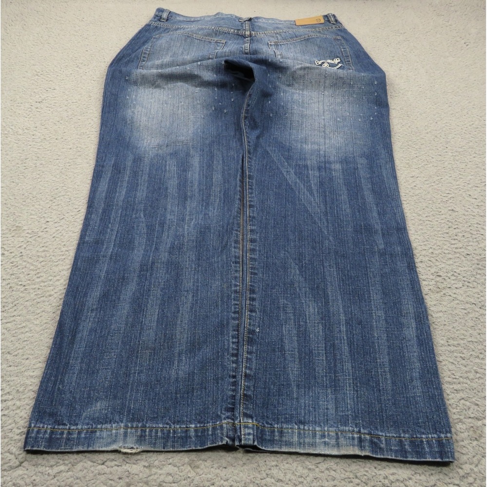 Sean John Baggy Jeans Mens 38 Skater Y2K Grunge 10in Leg Opening Pipes VTG 2000s